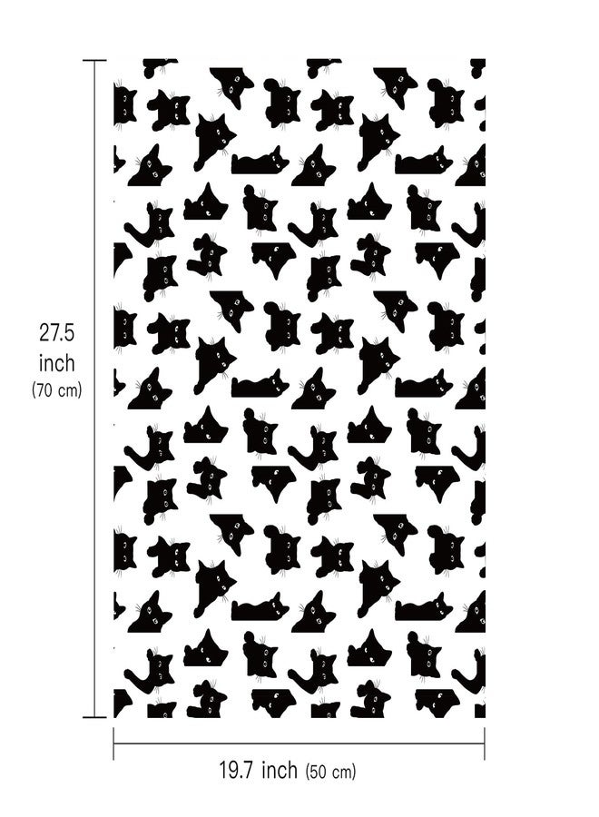 WRAPAHOLIC Cat Wrapping Paper Sheet - 6 Sheets Black Cat Design Folded Flat for Birthday, Baby Shower, Party, Holiday - 19.7 Inch X 27.5 Inch Per Sheet - Image 2